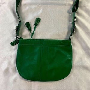 Coach Crossbody green leather